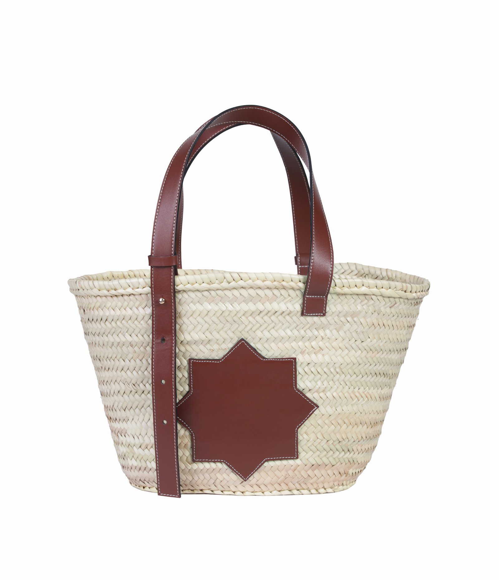 LOEWE Shoulder Bag Tote Bag small basket bag Hand Bag Straw / Leather  blue/Beige